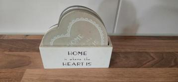 GRATIS 4 onderzetters (hartvorm)