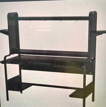 Gamebureau, zwart, FREDD van Ikea 140/185x74x146 cm