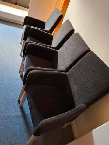 5 eetkamerstoelen, grijs