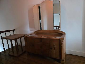 Vintage Make-up Tafel met Spiegel - Gebruikt