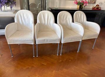 Gratis ophalen 4/4 6 x witte eetkamerstoelen