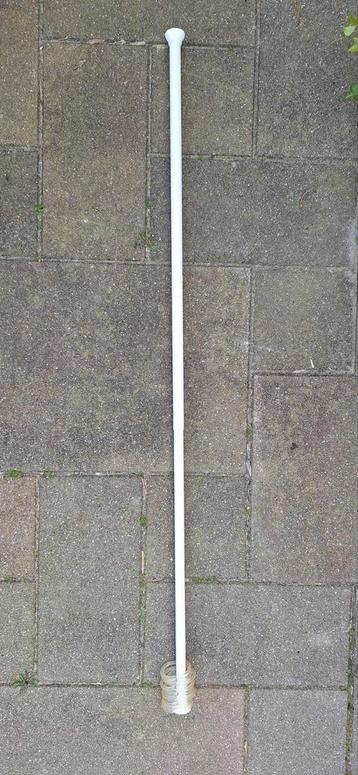 Gratis douchegordijn stang met ringen 125 cm
