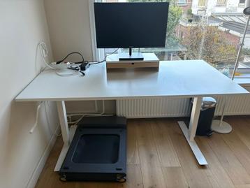 Gratis ophalen: TROTTEN Bureau zit/sta, wit, 160x80 cm