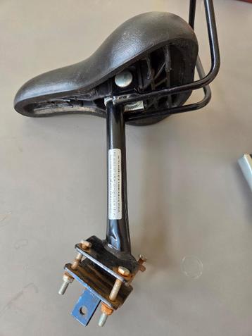 Zadel op stang en voetrust