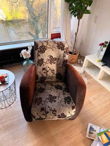 Comfortabele fauteuil met bloemenprint