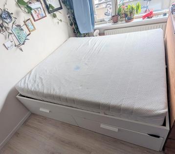 Ikea Akrehamn matras, Brimnes bedframe, Emma lattenbodems