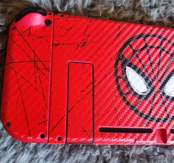Custom Carbon Spider-Man Nintendo Switch Mario limited edit.