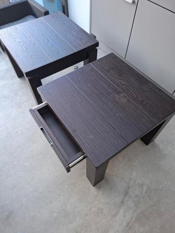 2 salontafels, 65x65 cm, 48 cm hoog gratis