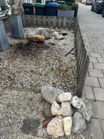 Grote stenen keien gratis af te halen