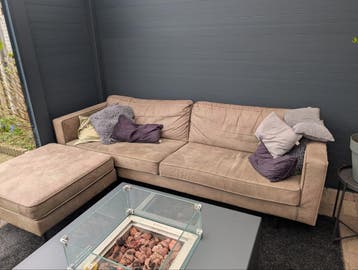 Woood Rodeo 2,5 zits bank ecoleer army met hocker