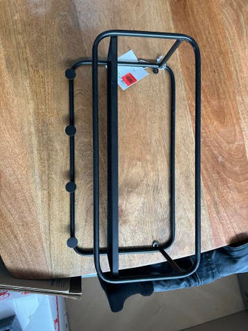 Kapstok met plankje - Zwart metaal