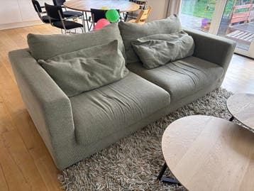 Groene 2,5 zits bank 230x105 cm