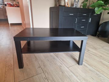 Zwarte Ikea Lack salontafel