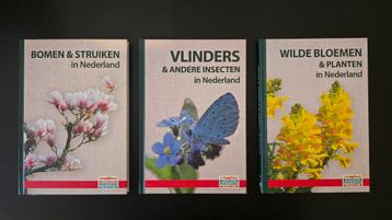 3 boeken Postcode Loterij: Bomen, Vlinders, Wilde bloemen