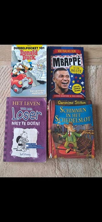 Kinderboeken pakket – Donald Duck, Geronimo Stilton ,Mbappe,