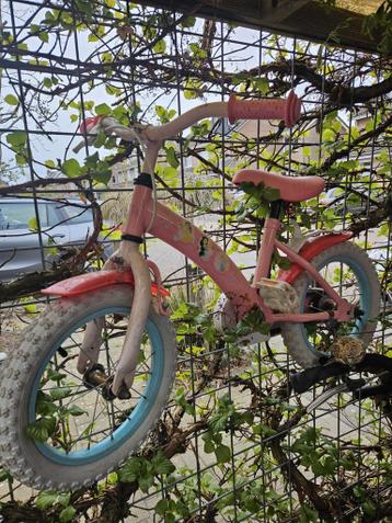 Roze kinderfiets met Disney prinsessen, 3/4 jaar 14 inch