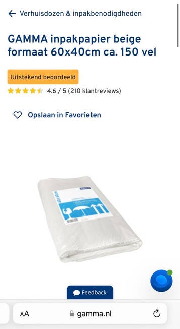 GRATIS Verhuispapier/ inpakpapier