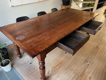 GRATIS op te halen: eettafel vintage 94x198 cm