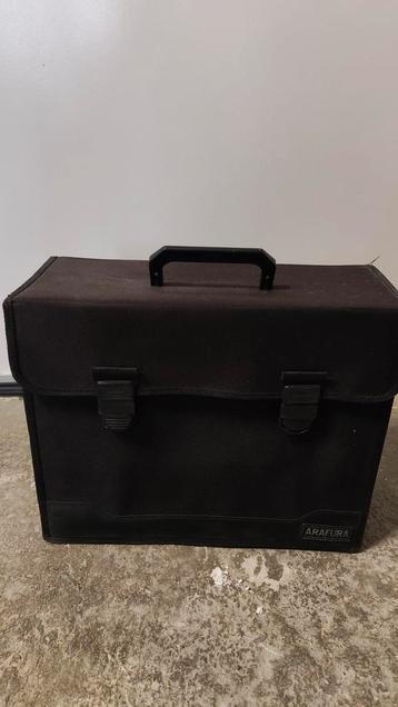 Zwarte fietstas met handvat