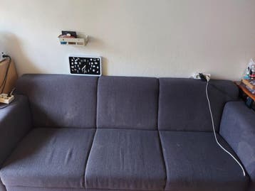 Comfortabele 3-zitsbank, donkergrijs