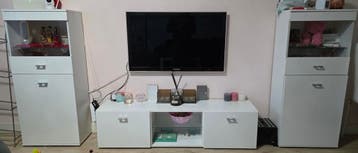 Moet weg!!Complete Woonkamer Set: TV-meubel en Vitrinekasten