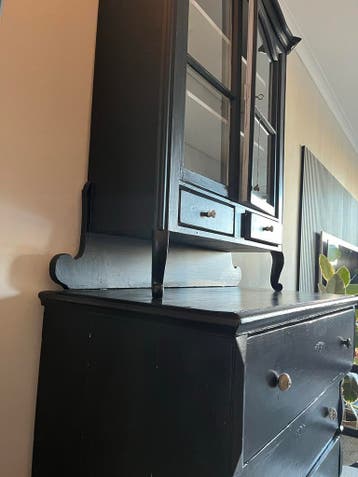 Buffetkast brocante zwart