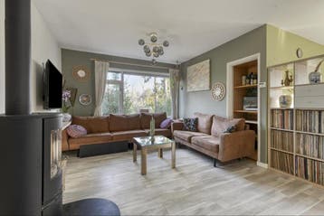 4 + 2 zits bank Collin, cognac microvezel