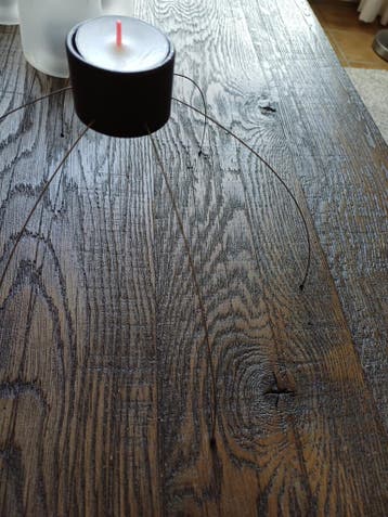 Gratis kaarsenhouder.