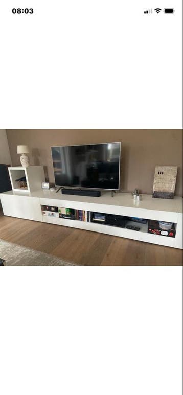 Modern wit tv-meubel met opbergruimte