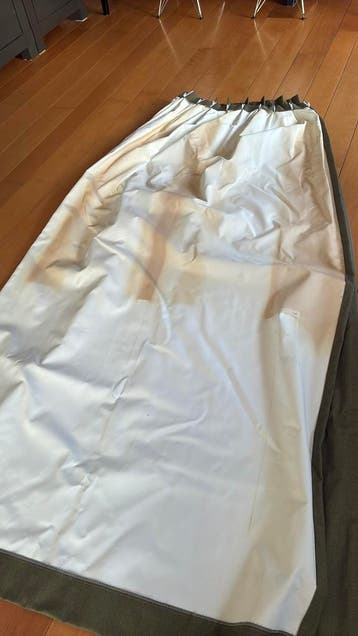 Gratis kaki groene verduisterde gordijnen 1.34x2.36