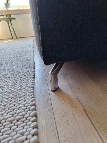 Nette grijze stoffen bank - 210x90 cm