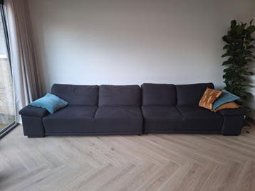 Donkergrijs bankstel, 2 losse delen