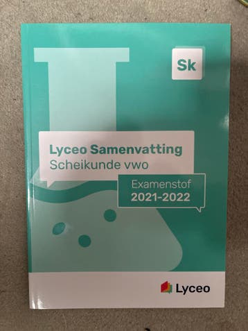 Lyceo Samenvatting Scheikunde vwo Examenstof 2021-2022