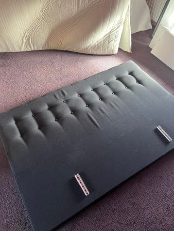 Hoofbord grijs boxspring 185 cm boxspring 180