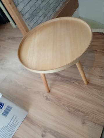Houten bijzettafel, rond