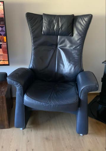 Design Fauteuil - Blauw, Verstelbare Zitting