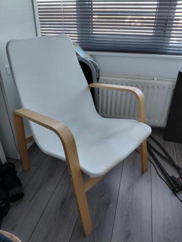 Gratis witte Ikea Poang fauteuil/luie stoel/loungestoel