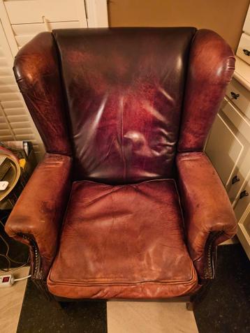 Schaaplederen Fauteuil