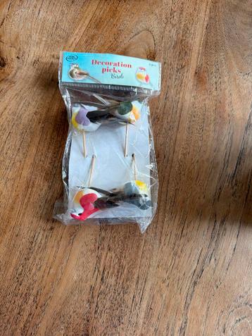 Decoratie vogels op prikkers