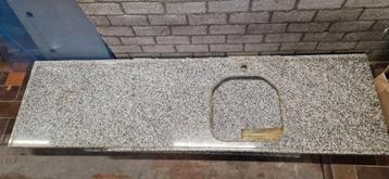 Aanrechtblad natuursteen 2 stuks - gratis afhalen