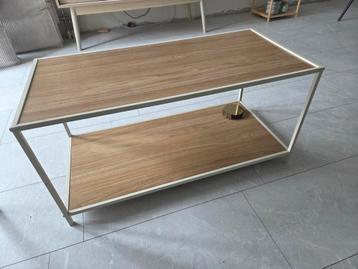 Salontafel met houtlook blad