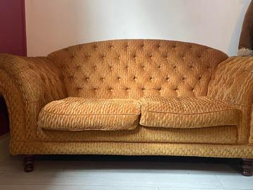 Oranje tweepersoonsbank