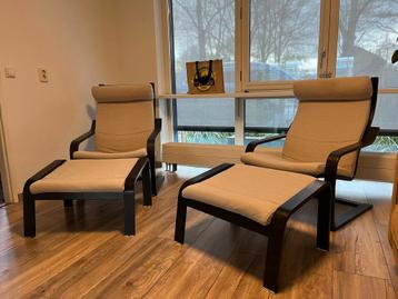 Gratis ikea Poang fauteuils met voetenbanken