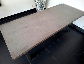 Z.G.A.N Eettafel echt beton blad 240x100cm Eric Erik Kuster