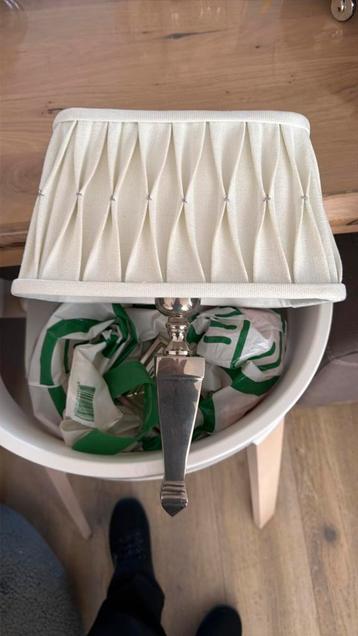 Wandlamp met stoffenkap