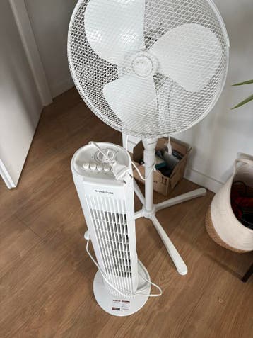 Twee elektrische ventilatoren - perfecte staat