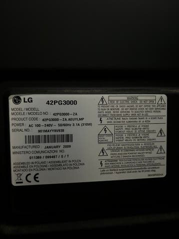 Televisie LG gratis af te halen