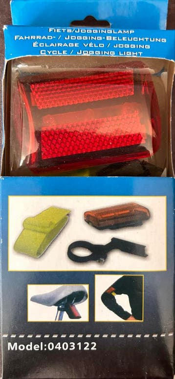 Fietslampje/jogginglampje nieuw gratis *