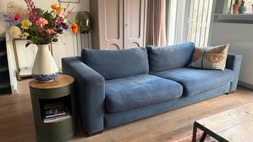 GRATIS - 3-zits bank - Blauw (moet snel weg)