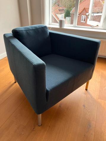 Blauwe leunstoel